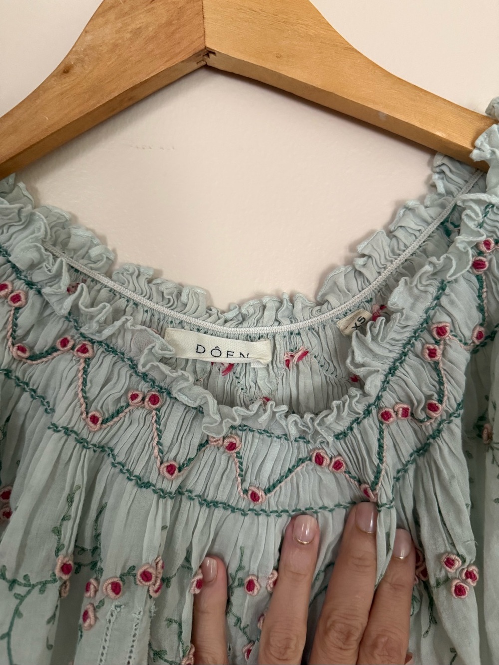 Doen Pale Blue Winifred Nightgown - Picture 2 of 2